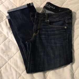 American Eagle artist crop jeans